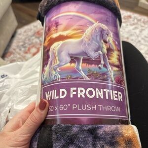 Wild Frontier Unicorn Plush Throw
